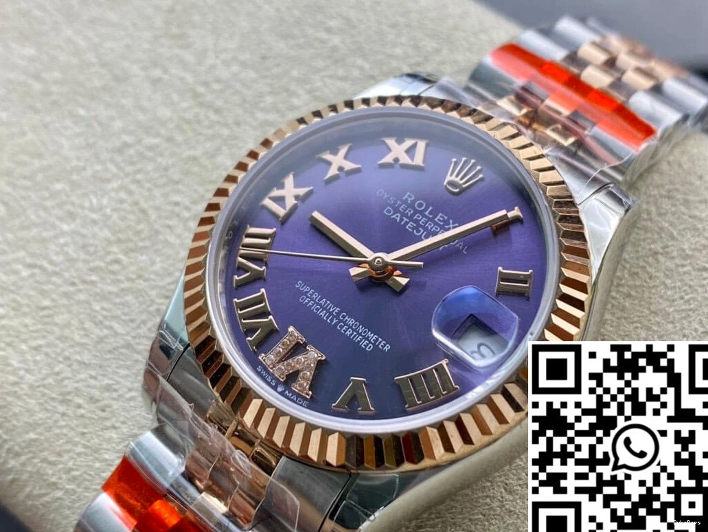 Factory Eggplant Purple Datejust Dial M278271-0020 Rolex Diamond TW 0813